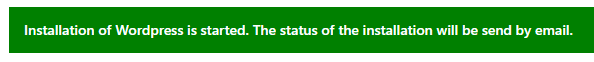 Confirmation message